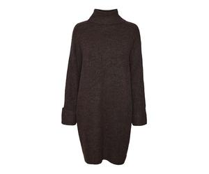 VERO MODA Vmjupiter Ls Cowlneck Short Dress BF Robe, Gâteau au Chocolat, M Femme