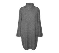 VERO MODA Vmjupiter Ls Robe Courte à col Rond BF, Mélange de Gris Moyen, L Femme