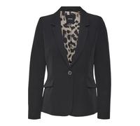 VERO MODA VMKACANDRA LS Blazer ajusté, Noir/détails : Doublure léopard, 40