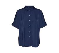 VERO MODA Vmkatrine S/S T-Shirt Oversize WVN Noos Chemise, Blazer Bleu Marine, M Femme