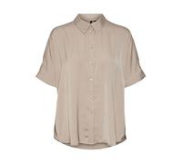 VERO MODA Vmkatrine S/S T-Shirt Oversize WVN Noos Chemise, Gris Clair, M Femme