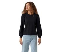 VERO MODA Vmkerry Ls T-Shirt à col Rond pour Femme VMA Noos, Noir, M