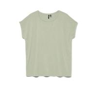 VERO MODA Vmlava Glitter SS Top Stripe JRS Noos, Vert Brouillard, XL Femme
