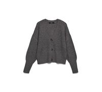 Vero Moda VMLEA LS Noos Cardigan col en V et Poignets, Asphalte/détail : avec fantôme/tornade, S