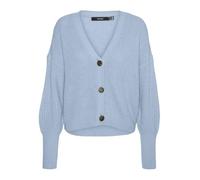 VERO MODA Vmlea Ls V-Neck Cuff Cardigan Noos, Skyway, XS Femme