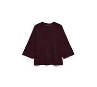 VERO MODA Vmlefile Noos Pull à col Rond 3/4, Marron, XS