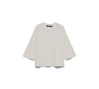 VERO MODA O-Neck Pullover Vmlefile Noos Pull à col Rond 3/4, Pumice Stone, XS Femme