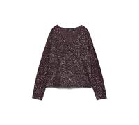 VERO MODA Vmleilani New Ls Pull à col en V pour Femme, Vin, L