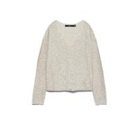 VERO MODA Vmleilani New Ls Pull à col en V Rep, Pumice Stone, L