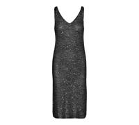 VERO MODA Vmleilani New Strap Robe à col en V, Noir/détails : Paillettes argentées, S Femme