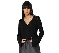 VERO MODA Vmlua Ls V-Neck Cardigan Noos Sweater, Noir, M Femme