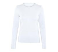 VERO MODA Vmlulu Ls Haut à col Rond JRS GA Noos T-Shirt Manches Longues, Blanc éclatant, XS Femmes