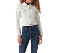 VERO MODA VMLUNA LS Slim DNM Jacket Mix GA NO 10279492 Veste pour femme, Cloud Dancer, M