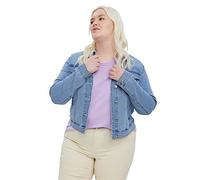 VERO MODA Vmluna Ls Slim DNM Mix GA Noos Jacket Veste, Bleu Jeans Clair, L Femme