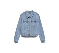 VERO MODA Vmluna Ls Slim DNM Mix GA Noos Jacket Veste, Bleu Jeans Clair, S Femme