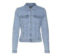 VERO MODA Vmluna Ls Slim DNM Mix GA Noos Jacket Veste, Bleu Jeans Clair, XL Femme