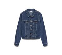 Vero Moda Veste en jean Vmluna DNM Mix Slim – denim bleu moyen, coton bio, boutons – XS Femme
