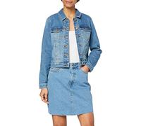 VERO MODA Vmluna Ls Slim DNM Mix GA Noos Jacket Veste, Denim Bleu médium, XS Femme