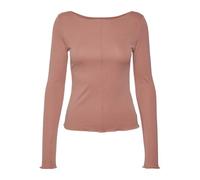 VERO MODA Vmmaggie Ls VMA Noos Haut à col Bateau T-Shirt Manches Longues, Beige Clair, M Femmes