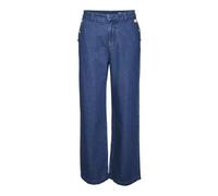 VERO MODA Vmmargot HR Wide But Color Jeans LCS Large, Bleu foncé Denim, 28W x 32L Femme