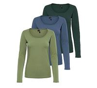 VERO MODA Vmmaxi My Ls Soft Short U-Neck GA T-Shirt À Manches Longues Femme