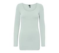 VERO MODA Vmmaxi My Ls T-shirt à manches longues et col rond pour femme, Gris (Sky Gray), S