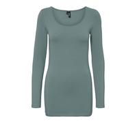 VERO MODA Vmmaxi My Ls T-shirt à manches longues et col rond pour femme, Gris (Stormy Sea), XL