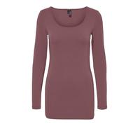 VERO MODA Vmmaxi My Ls T-shirt à manches longues et col rond pour femme, marron rose, L