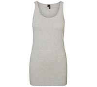 Vero Moda NOS Vmmaxi My Soft Long Tank Top Ga Noos, Débardeur Femme, Gris (Light Grey Melange Light Melange), 36 (Taille fabricant: X-Small)