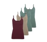VERO MODA Vmmaxi My Soft V Singlet Noos Top pour Femme, Multicolore (2X Laurel Wreath, 1x Port Royale, 1x Crockery), M