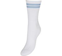 Vero Moda Vmmel Stripe Sporty Socks Noos Chaussettes Sport, Blanc Neige/Rayures : Skyway, Taille Unique Femme