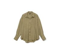 VERO MODA Vmmelaney Queeny Ls T-Shirt WVN Noos Chemise, Laurel Wreath/détails : mélange, L Femmes