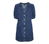 VERO MODA Vmmelody Yo342 Mini Robe 2/4 Jean, Denim Bleu médium, M Femme