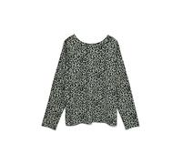 VERO MODA Vmmerve Ls JRS Boo Haut Ample à 2 Voies T-Shirt Manches Longues, Vert Chinois/AOP : léopard, XS Femmes