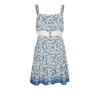 VERO MODA VMMILAN SL Short Dress WVN Robe, Dazzling Blue/AOP:Mira, S aux Femmes
