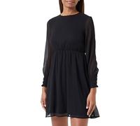 VERO MODA VMMILLA LS ABK Robe WVN GA PTT, Noir, S