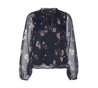 VERO MODA Vmmilla Ls Top WVN GA Noos Blouse, Blazer Bleu Marine/AOP : Sallie, XS Femme