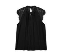 Vero Moda VMMILLA SL Lace Tee GA Noos Top, Noir, XS Femme