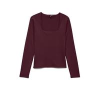 VERO MODA Vmmillion Ls JRS Noos Haut à col carré, Tawny Port, XL