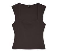 VERO MODA Vmmillion SL JRS Noos Haut à col carré, Gâteau au Chocolat, L