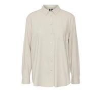 Vero Moda Vmmymilo Ls Chemise WVN GA Noos Blouse, argenté, XS Femme
