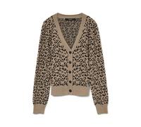 VERO MODA Neck Boo Vmnancy Ls Cardigan à col en V, Gris Clair, M Femme