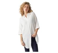 VERO MODA VMNATALI 3/4 Long Overshirt Noos Robe, Blanche-Neige, S Femme