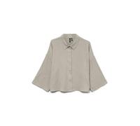 VERO MODA VMNATALI Crop Shirt WVN Noos Top, Doublure argentée, S Femme