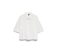 Vero Moda Vmnatali SS Crop Shirt WVN Noos, Blanche-Neige, S Femmes
