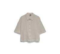 Vero Moda Vmnatali SS Crop Shirt WVN Noos, Doublure argentée, M Femmes