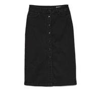 VERO MODA Vmnatty DNM Mix Noos Jupe à Boutons 7/8, Jean Noir, S