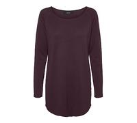 VERO MODA VMNELLIE Glory LS Long Blouse GA Noos Sweater, Vin, L Femme