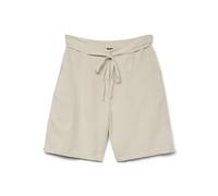 VERO MODA Vmnethe MW Long Shorts WVN, Crème, XS Femme