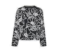 VERO MODA Vmnew Flora Ls Pull Ample à col Rond Tricot, Noir/Détail : W. Bouleau, M Femme